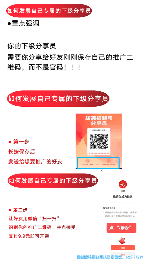如何成为知买视频号推客联盟分享官，怎么邀请码?团队分佣规则,图解来啦!